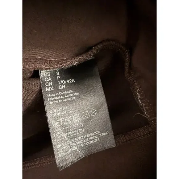 H&M Full Zip Shaket Shirt Jacket Brown‎ Jersey size Small - Picture 5 of 6
